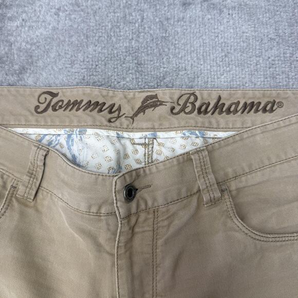 Tommy Bahama Pants Mens 40 Khaki Tencel Lyocell Blend Casual Chino Comfort - Picture 4 of 12